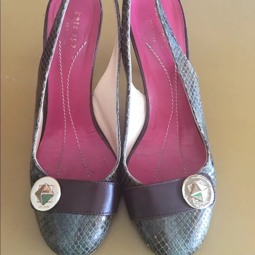 Kate Spade Snakeskin Heels - Picture 1 of 7